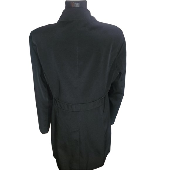Anne Klein Black Mid Length Trench Coat M - Picture 6 of 7